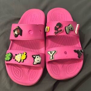 Pink Crocs Classic Sandal with Jibitz included